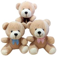 Imagem de Mini Urso Baby De Pelúcia 10cm - Kit 12pçs Com Laço - PELUCIAS&CIA, La
