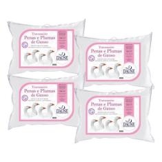 Imagem de Kit 4 Travesseiros 95% Penas e 5% Plumas - Macio - Daune