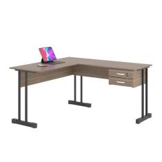 Imagem de Escrivaninha para Computador L com 2 Gavetas Range Afarra