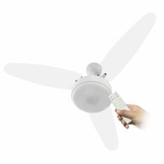 Imagem de Ventilador de Teto com Controle Remoto Ponente Cristal Inverter 3 Pás 6 Velocidades