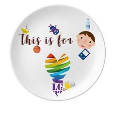 Imagem de Light s Differentiate Identify Rainbow Igualdade Prato de Porcelana Jantar Redondo Prato Masculino