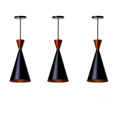 Imagem de Kit 3 Lustre Pendente Canadá  Topo Cobre Mesa Jantar