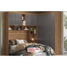 Imagem de Guarda Roupa Casal 7 Portas E 4 Gavetas Lugano Jatoba/Grafitte - Santos Andirá