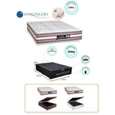 Imagem de Conjunto Cama Box Baú Medida Especial Viúva + Colchão Sankonfort Le Gr