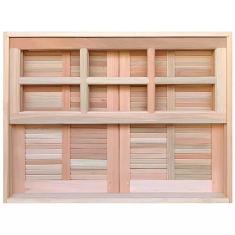 Imagem de Janela De Abrir / Guilhotina Reto De Madeira Padr o Cedro Bat