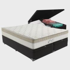 Imagem de Cama Box Baú com Colchão de Molas Ensacadas Pillow In Anjos King Best King 193cm Preto