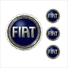 Imagem de Jogo Emblema Resinado 48mm Fiat  Para Calota Roda Botom - 4 Peças