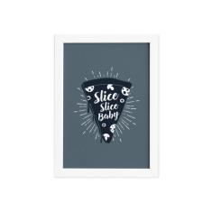 Imagem de Quadro Pizza Cozinha Pedaço Moldura  22x32cm - Quartinhos