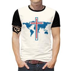 Imagem de Camiseta Jesus PLUS SIZE Gospel criativa Masculina Roupa MD