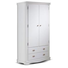 Imagem de Guarda Roupa Solteiro 2 Portas e 2 Gavetas Manchester 2054 Linz Móveis - Branco