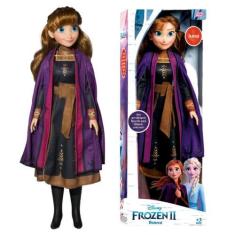 Imagem de Boneca Anna Frozen Disney Princesa Infantil 55cm Articulada Em Vinil O