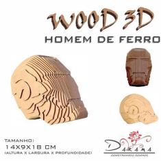 Imagem de Quebra Cabeça 3D Homem De Ferro Decoração Enfeite Iron Man - Indústria