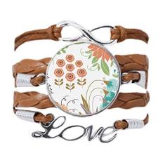 Imagem de DIYthinker Pulseira de tinta de planta verde laranja com pingente de corda de amor para presente