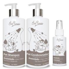 Imagem de Combo Kit Banho Para Cachorro Tratamento Ansiedade Pelos Claros: Shamp