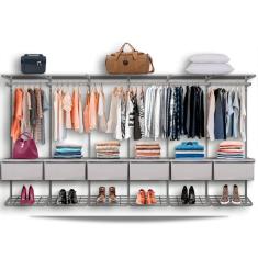 Imagem de Guarda Roupa Closet Aramado Modulado Gaveta mdf 3,70m br