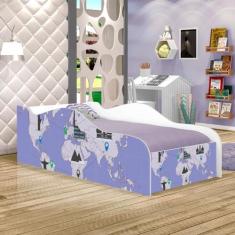 Imagem de Cama Fun Mapa de Viagens Solteiro