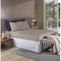 Imagem de Lençol Plush Inove Casal 138 X 188cm X 30cm Cevada Hedrons
