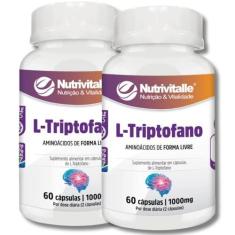 Imagem de L Triptofano 1000mg 60 Cápsulas Nutrivitalle 2 Potes