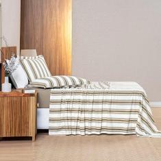 Imagem de Jogo De Cama 100% Algodão Marin Queen 04 Peças Caqui