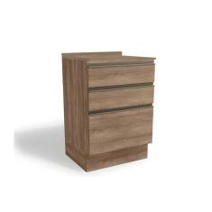 Imagem de Balcão De Cozinha Maxxi G743 3 Gavetas C/ Tampo Nogal/Nogal - Kappesberg