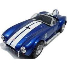 Imagem de Power Toys TECH - Miniatura Shelby Cobra : Carrinho de Ferro com Portas que Abrem e Pneus de Borracha 1:32 (Azul)
