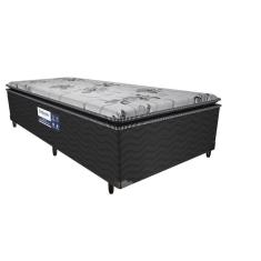 Imagem de Cama Box Conjugado Solteiro: Colchão Ortopédico D28 Prodormir Pillow Top Black (88x188x50) Probel