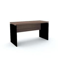 Imagem de Mesa de Escritório Pé Painel Pe40 em Mdp 90 x 60 cm Cor Walnut Base Preta