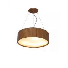Imagem de Lustre Pendente Redondo Madeira Imbuia Bivolt