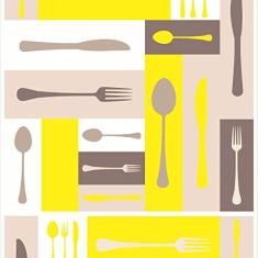 Imagem de Papel De Parede Adesivo Lavável Mesa De Talheres 12M