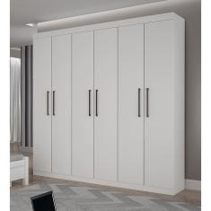 Imagem de Guarda Roupa Solteiro 6 Portas 3 Gavetas - Ubatuba-Neve - Star Móveis