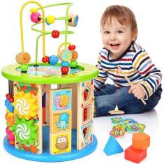 Imagem de Brinquedo educativo Activity Cube Victostar 10 em 1 Bead Maze