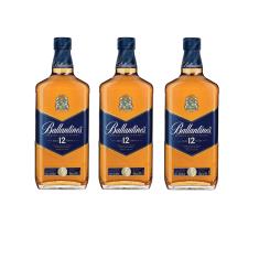 Imagem de Kit Whisky Ballantine's 12 anos Blended Scotch 1L 3 unidades