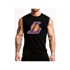 Imagem de Regata Basquete Camiseta Logo Lebron James Lakers Miami Heat