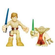 Imagem de Bonecos Star Wars Galactic Heroes Hasbro Playskool - Yoda e Luke Skywalker