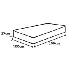 Imagem de Colchão Solteirão Castor Sleep Revolution com Molas Ensacadas e Euro Pillow 27x100x200 cm - /Bege