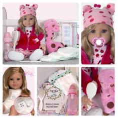 Imagem de Boneca Reborn Princesa De Pano Grande Completa 52 Cm Npk - Cegonha Reb