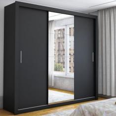 Imagem de Guarda-Roupa Casal 3 Portas De Correr Com Espelho 4 Gavetas Isabela Lu