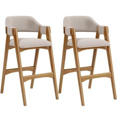 Imagem de Kit 02 Banquetas Altas Suran L02 Bouclê Creme