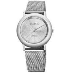 Imagem de Relógio Feminino Analógico Jean Vernier, Pulseira Esteira Prata, Texturizado, Caixa 3,5cm Jv30297