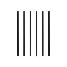 Imagem de 6 Uni Puxadores P/Guarda Roupa Gavetas Móveis Slim 64cm Asa (Preto Fosco)