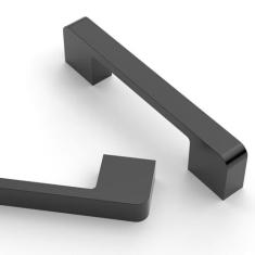 Imagem de Asidrama Pacote com 10 puxadores de armário de cozinha pretos foscos de 96 mm, puxadores de armário de cozinha para puxadores de gaveta de armário, puxadores de cômoda