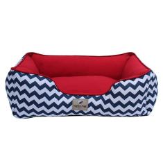 Imagem de Cama Chevron Marinho para Cães e Gatos - Tam. G