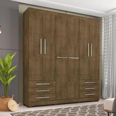 Imagem de Guarda Roupa Casal Viena 6 Portas 6 Gavetas I01 Malbec - Clique Chique Móveis