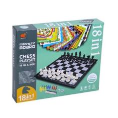 Imagem de Chess Playset Tabuleiro Interativo Xadrez Dama Ludo Escada 18 Jogos Em