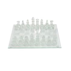 Imagem de Jogo De Xadrez Com Tabuleiro E Peças De Vidro 20x20cm