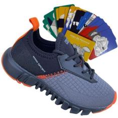 Imagem de Tênis Infantil Sem Cadarço Para Menino Klin Masculino Calce Fácil Jump