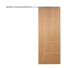 Imagem de Porta De Correr P- Verniz Frisada Kit Alumínio F10 - 210x70