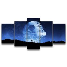 Imagem de Quadro Decorativo 129x63 Sala Quarto Estrela Da Morte At-at