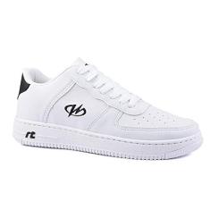 Imagem de Tênis Estilo Retrô Sneaker Runway Sportwear Masculino Tamanho:38;Cor:Branco e Preto