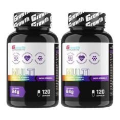 Imagem de Multivitaminico 120 Cápsulas Growth Supplements Kit 2 Potes